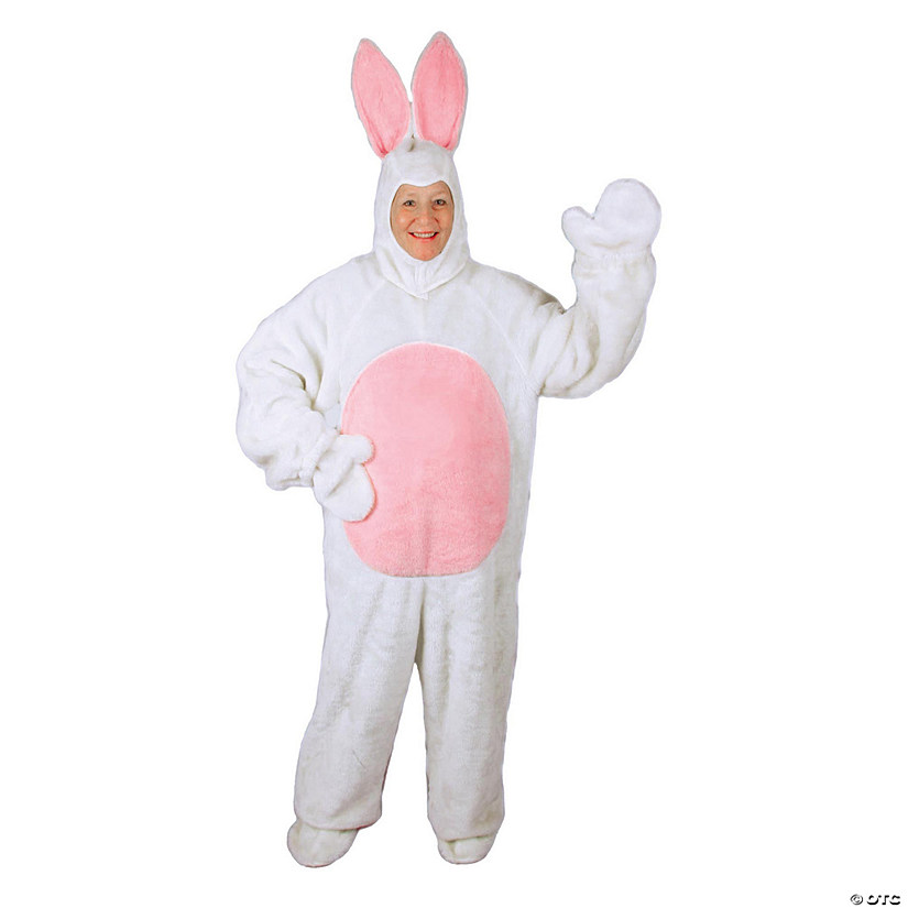 Kids White Easter Bunny Costume with Hood - 6-8 Image