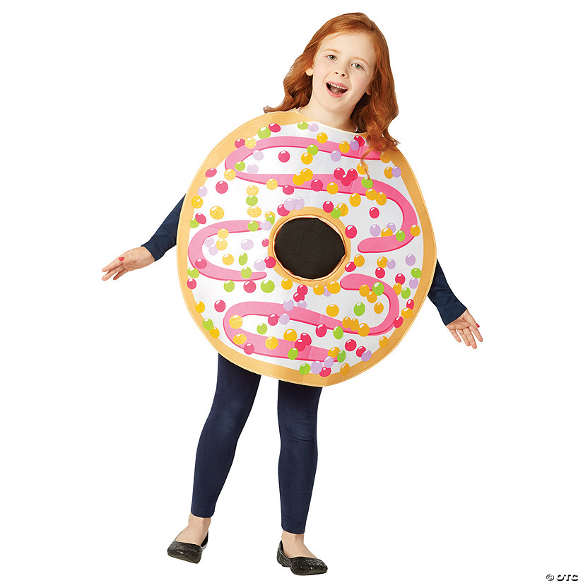 Kids White Frosted Donut Costume Image
