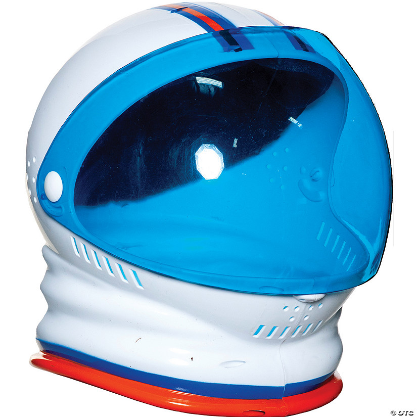 Kids White Space Helmet with Blue Visor Image