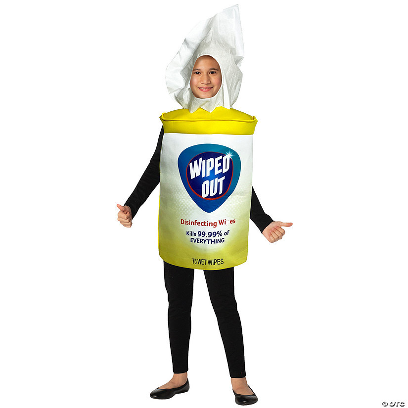 Kids Wiped Out Hand Sanitizer Wipes Costume - 7-10 Image