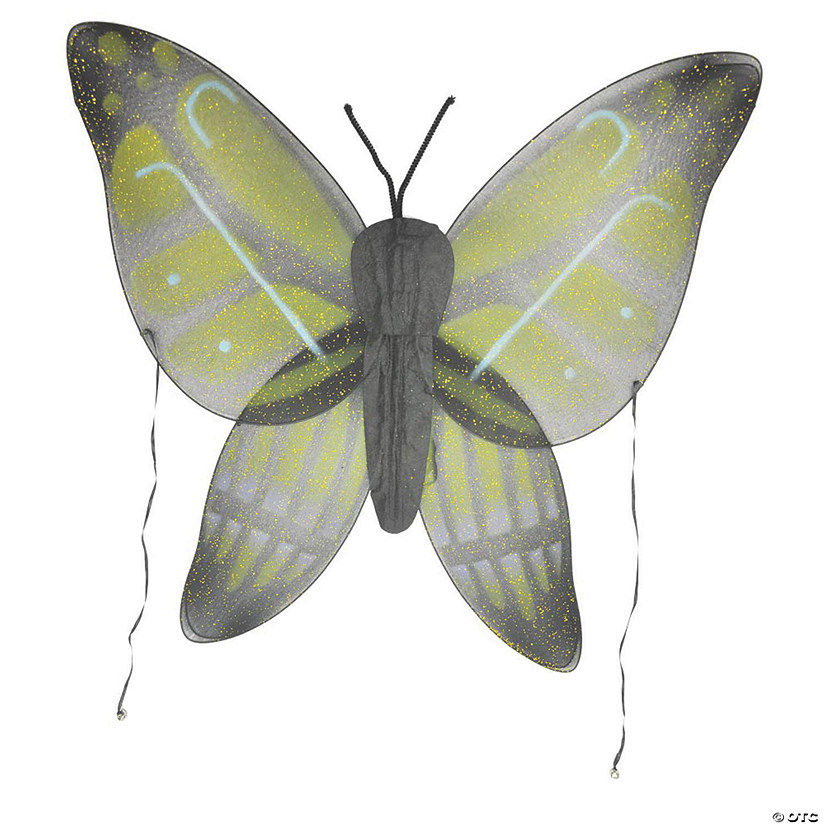 Kids Yellow & Green Butterfly Wings Image