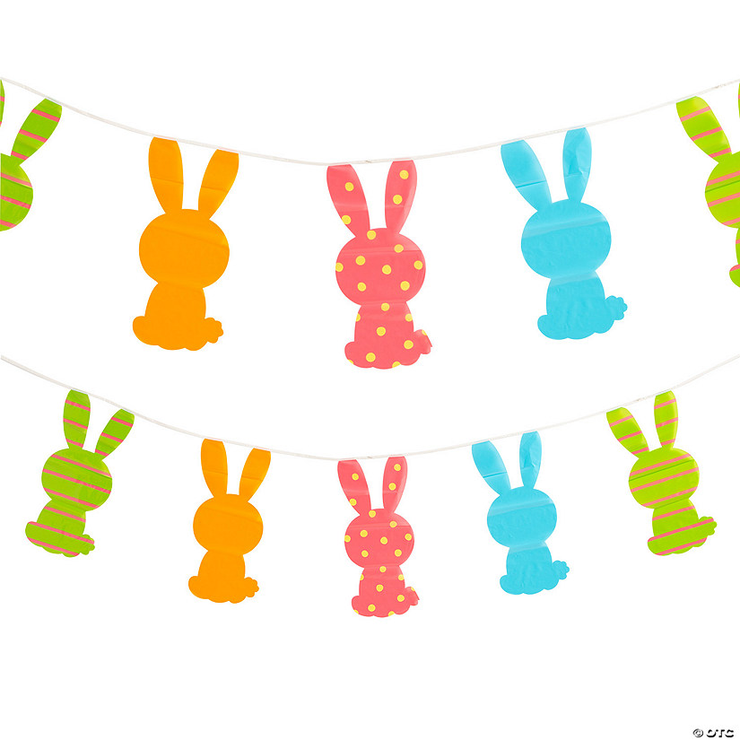 Large Easter Bunny Pennant Banner Image