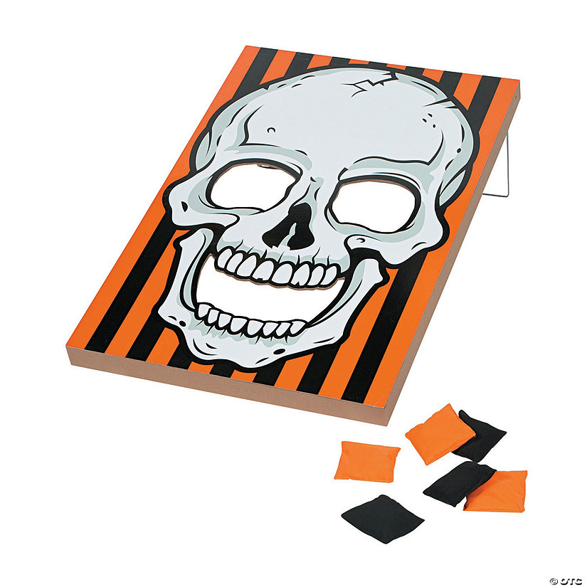 Large Halloween Skull Bean Bag Toss Game Image