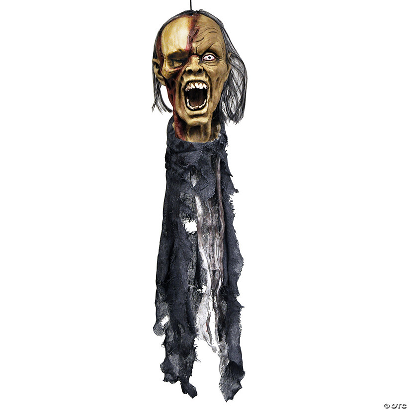 Large Hanging Head with Open Mouth Halloween Decoration Image