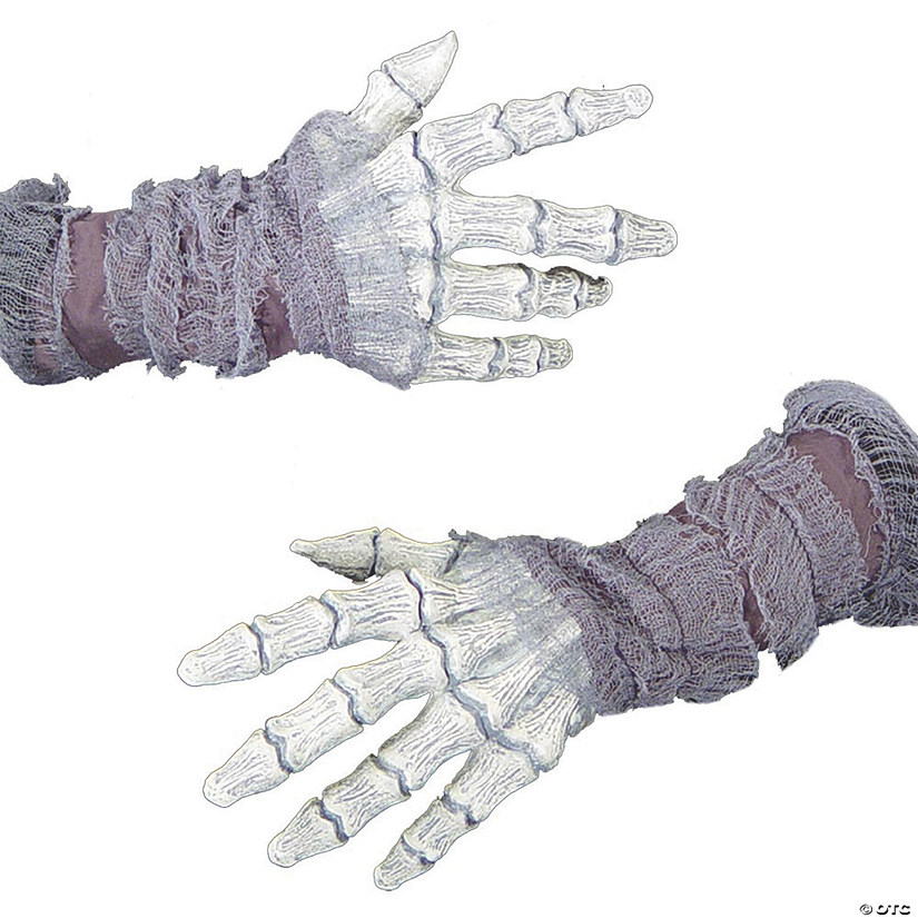 Latex Ghostly Bone Hands With Gauze Image