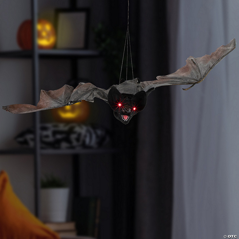 LED Lighted Animated Halloween Bat with Wings - 48&quot; Image