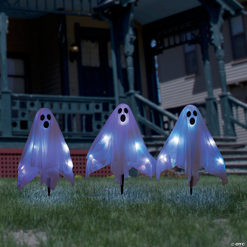 Light-Up Ghost Yard Stakes Halloween Decorations Image