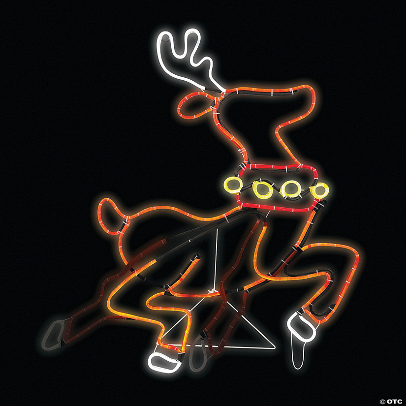 Light-Up Glo Reindeer Animated Outdoor Sign Image