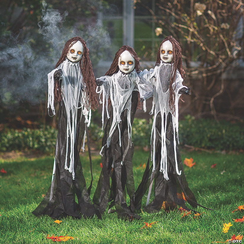 Light-Up Halloween Spooky Doll Yard Stake Decorations Image