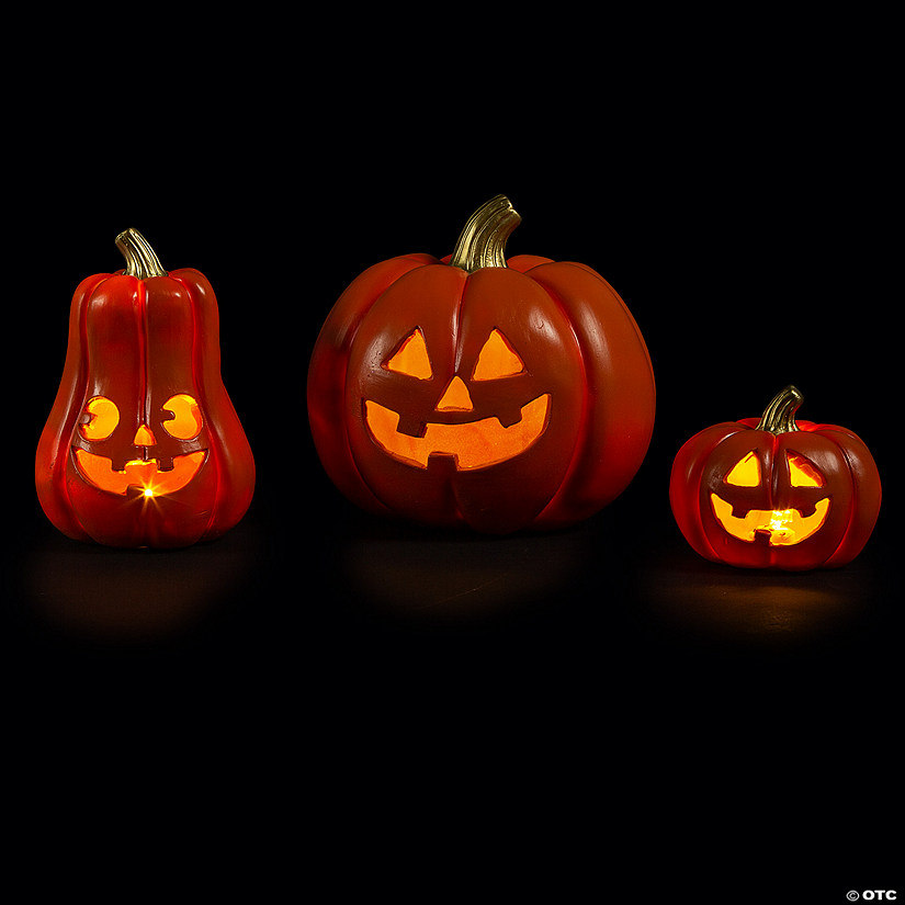 Light-Up Jack-O&#8217;-Lantern Halloween Decorations Image