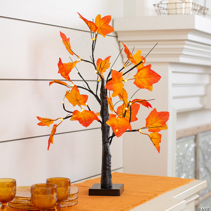 Light-Up Maple Tree Tabletop Decoration Image