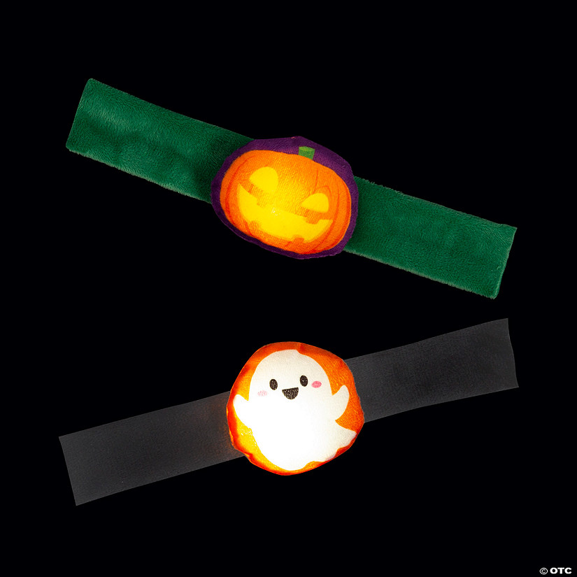 Light-Up Stuffed Halloween Character Slap Bracelets - 12 Pc. Image