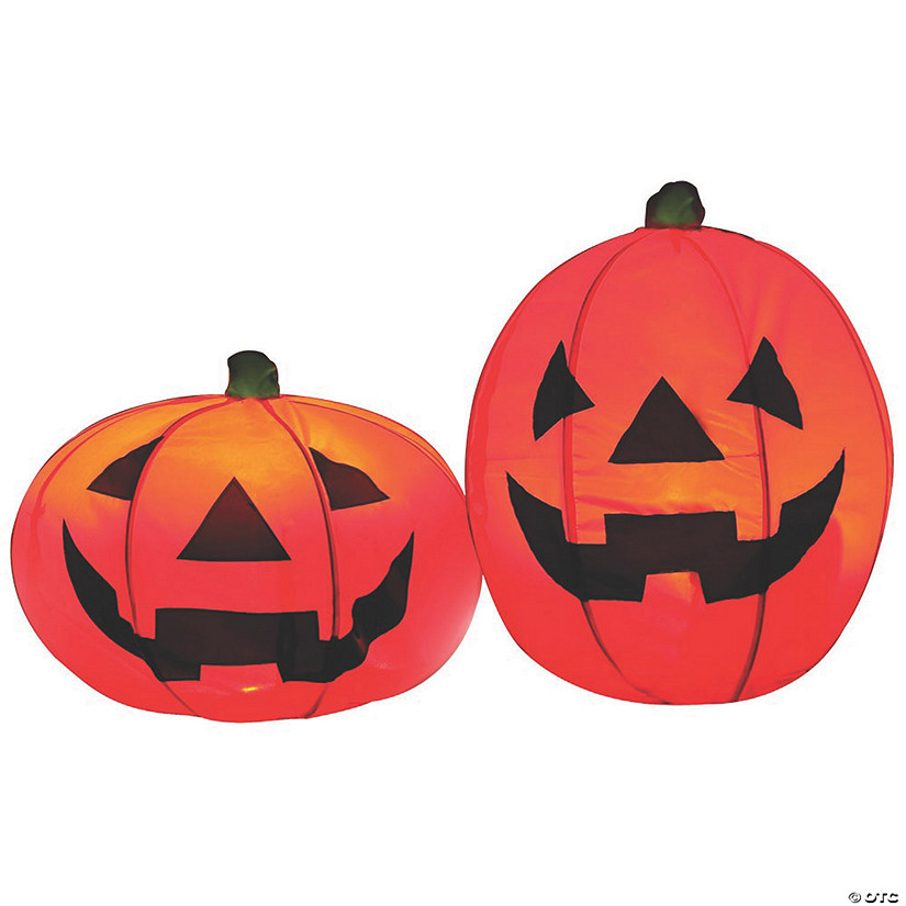 Lighted Pumpkin Yard Decorations - Set of 2 Image