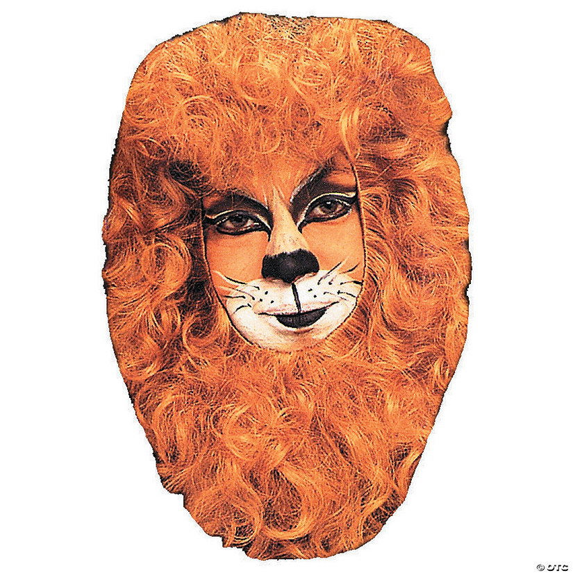 Lion Face Hair Piece Mask Image