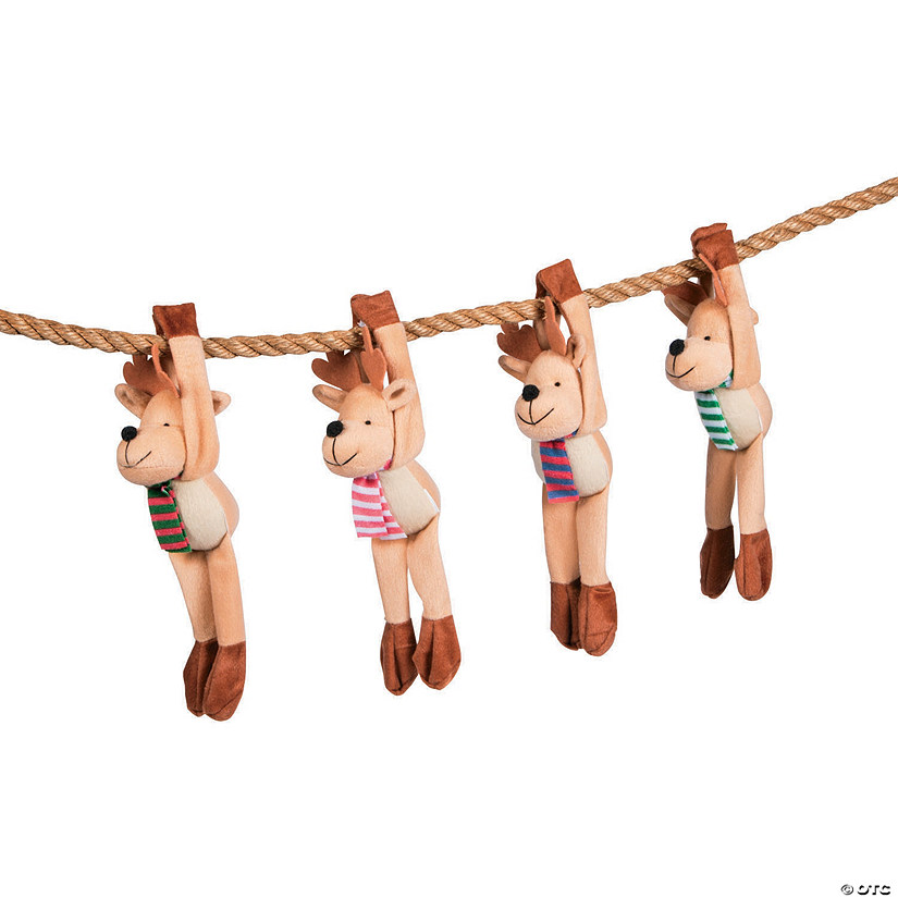 Long Arm Stuffed Reindeer - 12 Pc. Image
