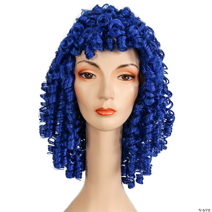 Long Royal Blue Spring Curl Wig Image