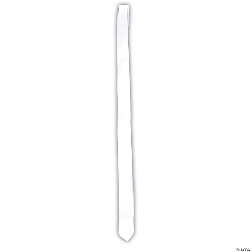 Long White Gangster Tie Image