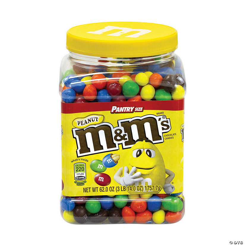 M&amp;M's Milk Chocolate Peanut Candies Jar, 62 oz Image