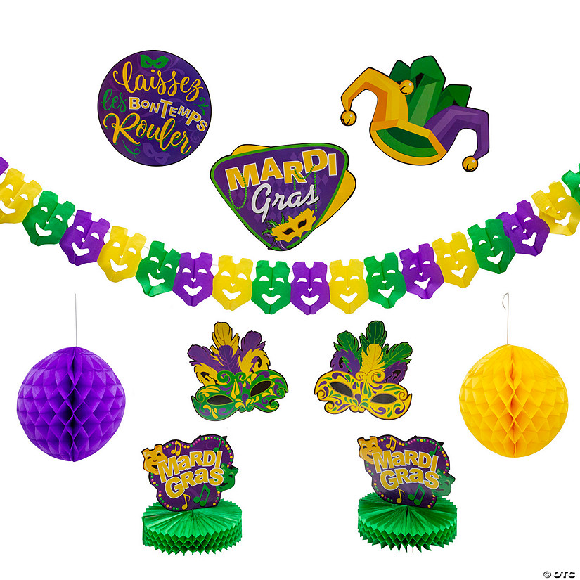 Mardi Gras Decorating Kit - 10 Pc. Image