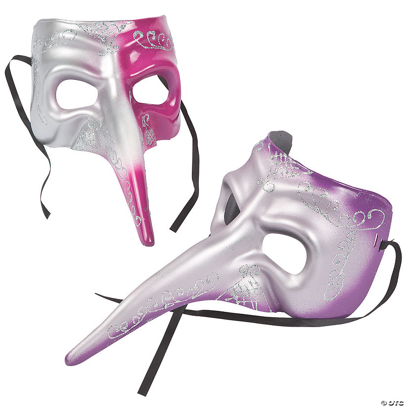 Mardi Gras Long-Nose Masks - 6 Pc. Image