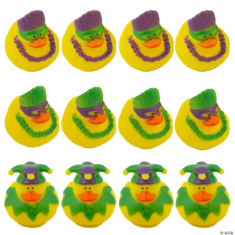 Mardi Gras Rubber Ducks - 12 Pc. Image