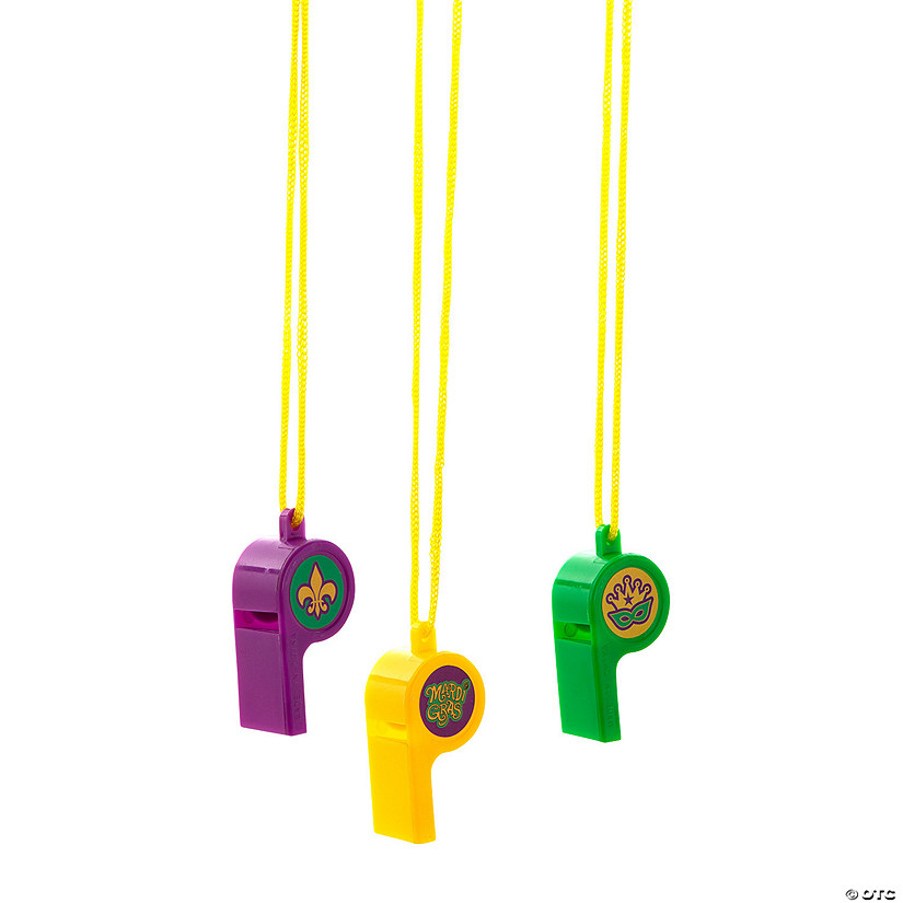 Mardi Gras Whistles - 12 Pc. Image