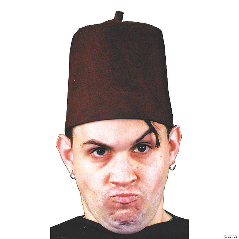 Maroon Fez Costume Hat - Large Image