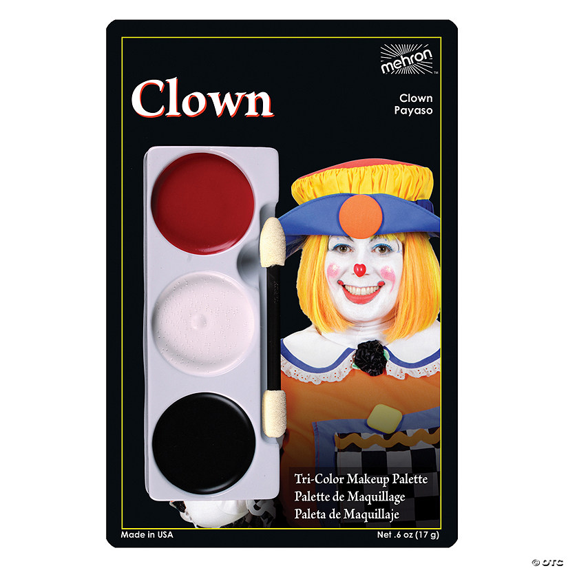 Mehron Clown Tri-Color Makeup Palette Image