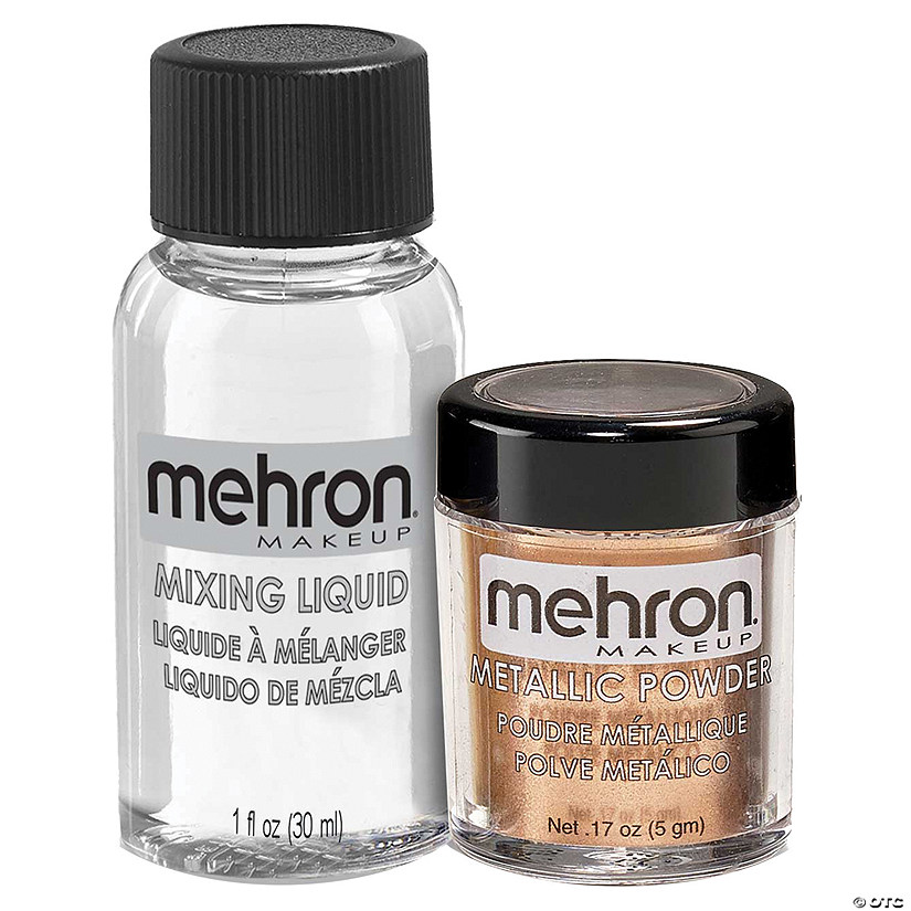 Mehron Metallic Copper Makeup Powder with Mixing Liquid Image