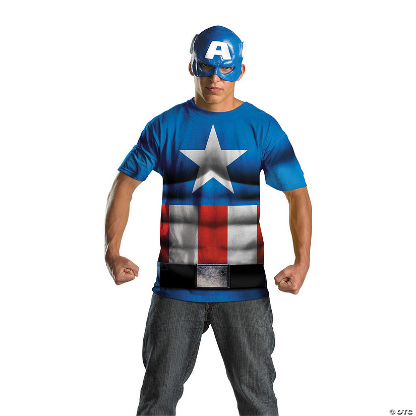 Men&#8217;s Alternative No Scars Captain America&#8482; Costume - Large Image