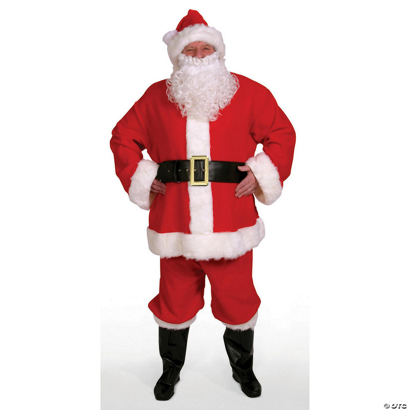 Men's 10-Piece Complete Santa Suit Image