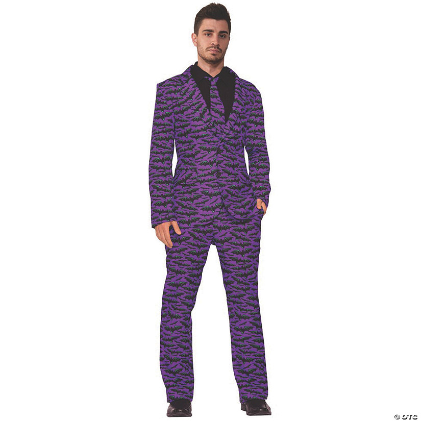 Men's Bat Suit and Tie Costume Extra Large Halloween Express