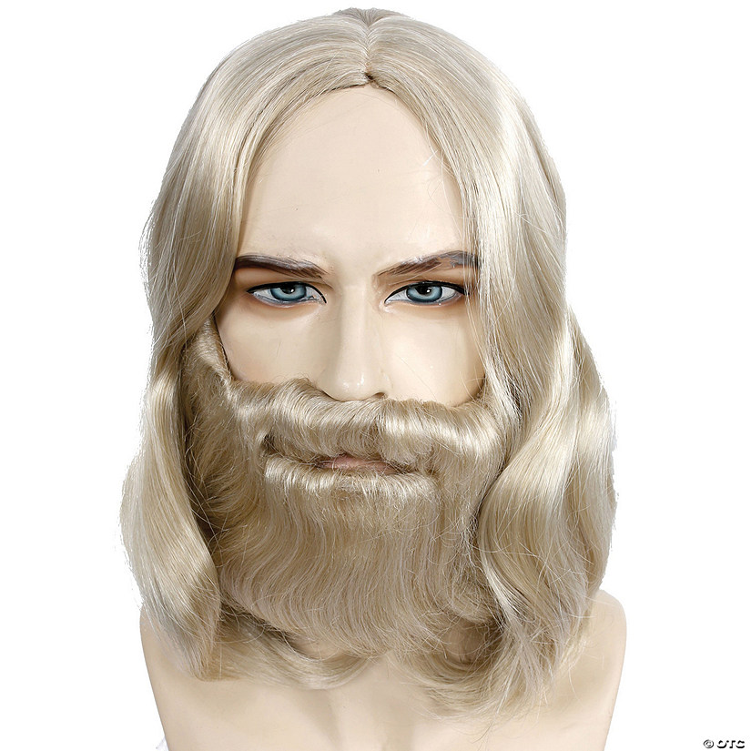 Men's Biblical Wig & Beard Set Image