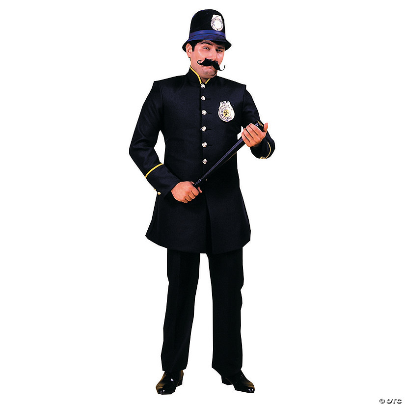 Men's Black Keystone Cop Costume - Extra Large Image