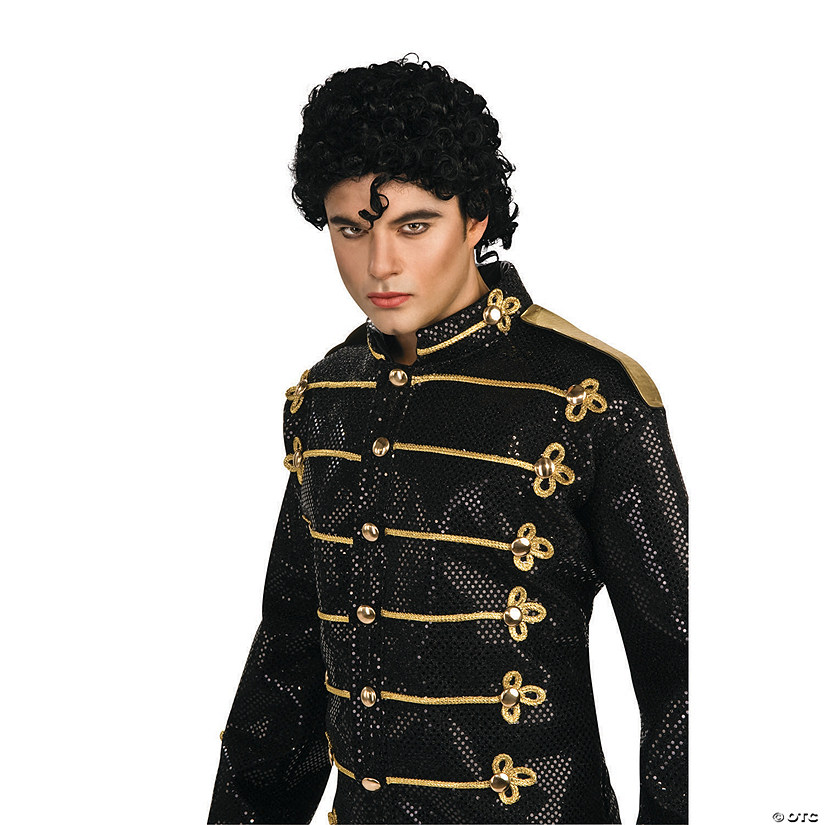Men's Black Military Jacket Michael Jackson Costume - Small Image