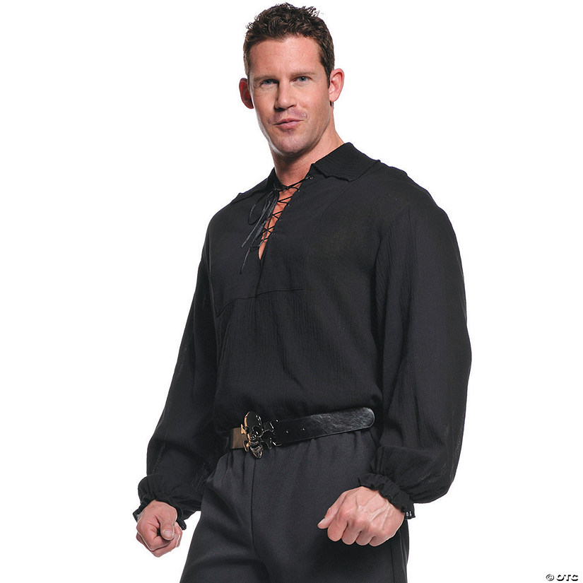 Men's Black Pirate Costume Image