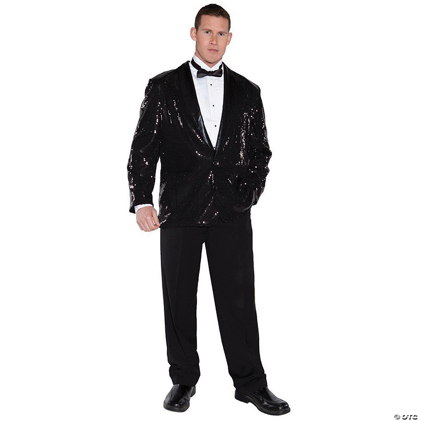 Men's Black Sequin Jacket Image