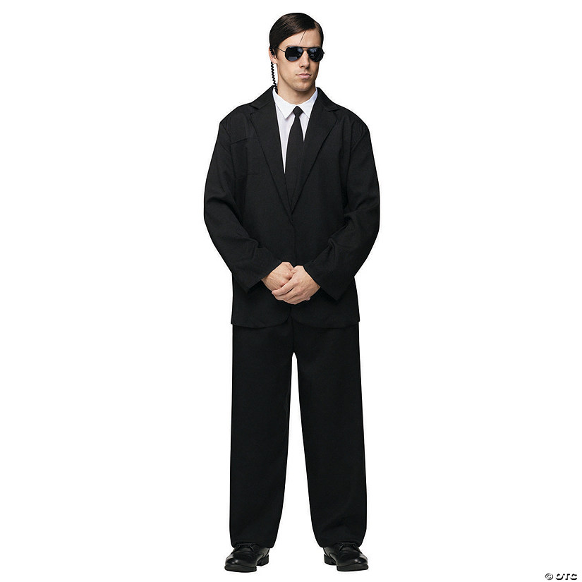 Men's Black Suit Costume Image