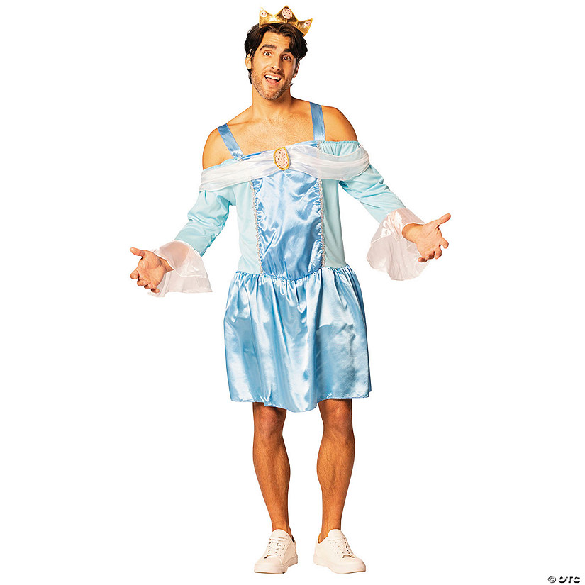 Men's Blue Cinderfella Polyester Dress Costume - One Size Fits Most Image