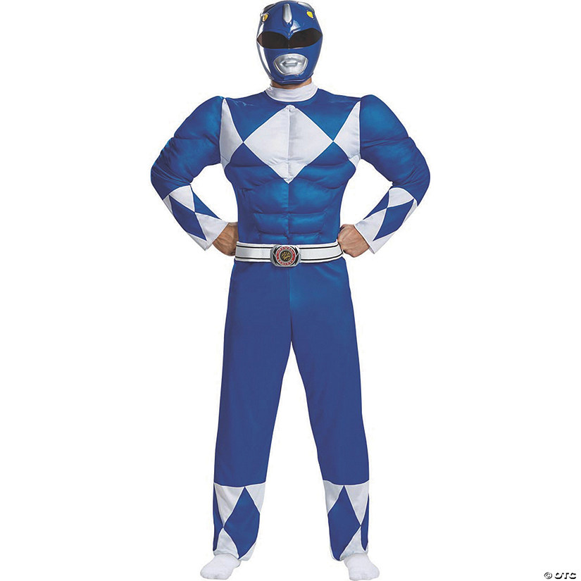 Men's Classic Muscle Mighty Morphin Power Ranger Blue Ranger Image