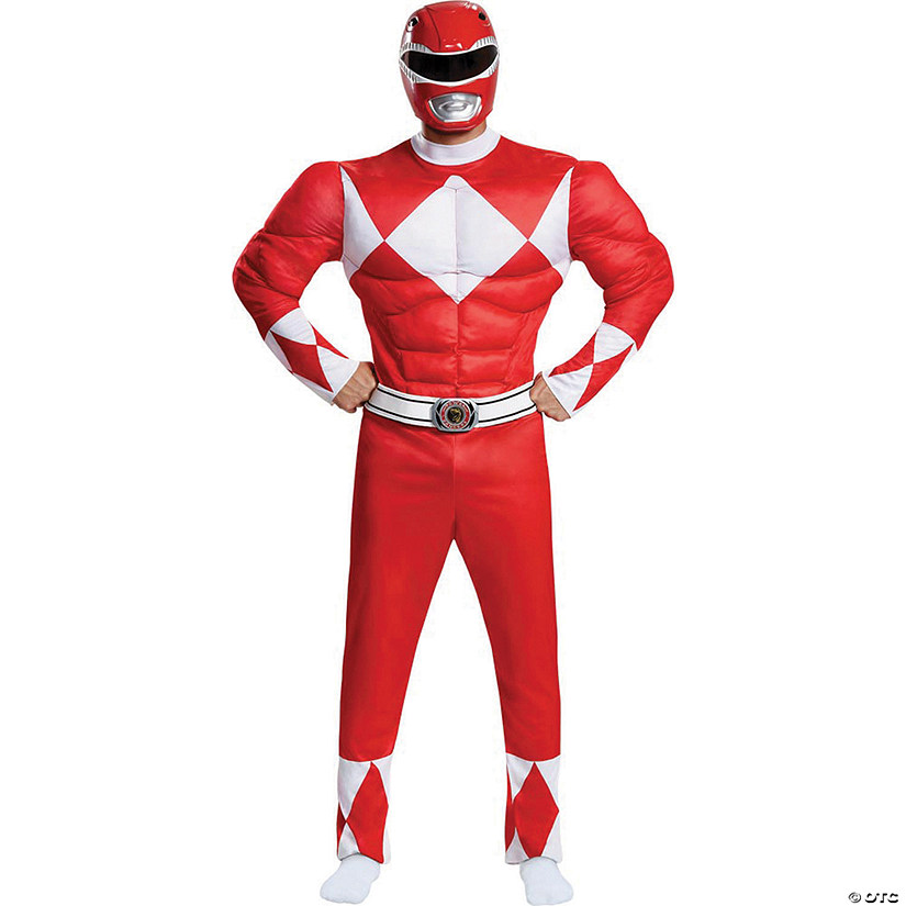 Men's Classic Muscle Mighty Morphin Power Ranger Red Ranger &#8211; Large Image