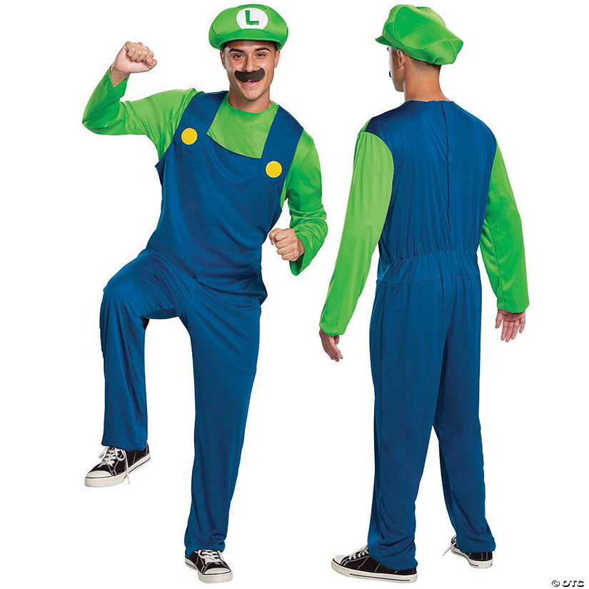 Men's Classic Super Mario Bros.&#8482; Luigi Costume Image