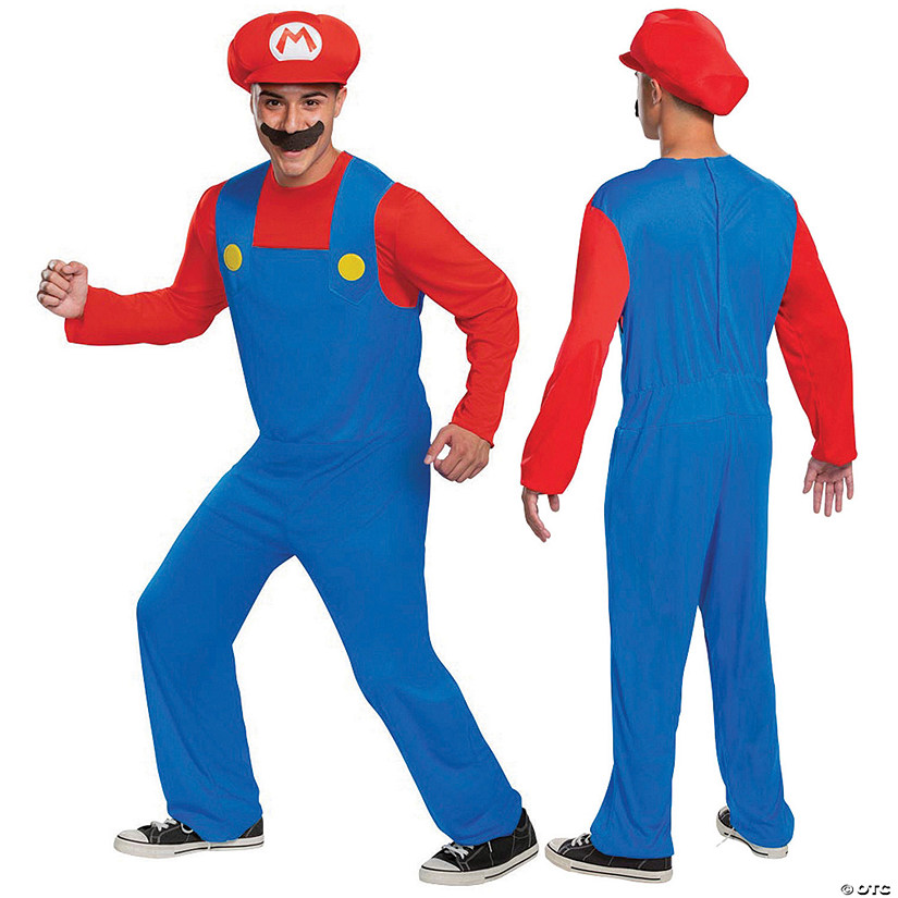 Men's Classic Super Mario Bros.&#8482; Mario Costume Image