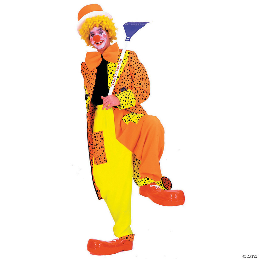 Men's Dapper Dan Neon Clown Costume - Medium Image