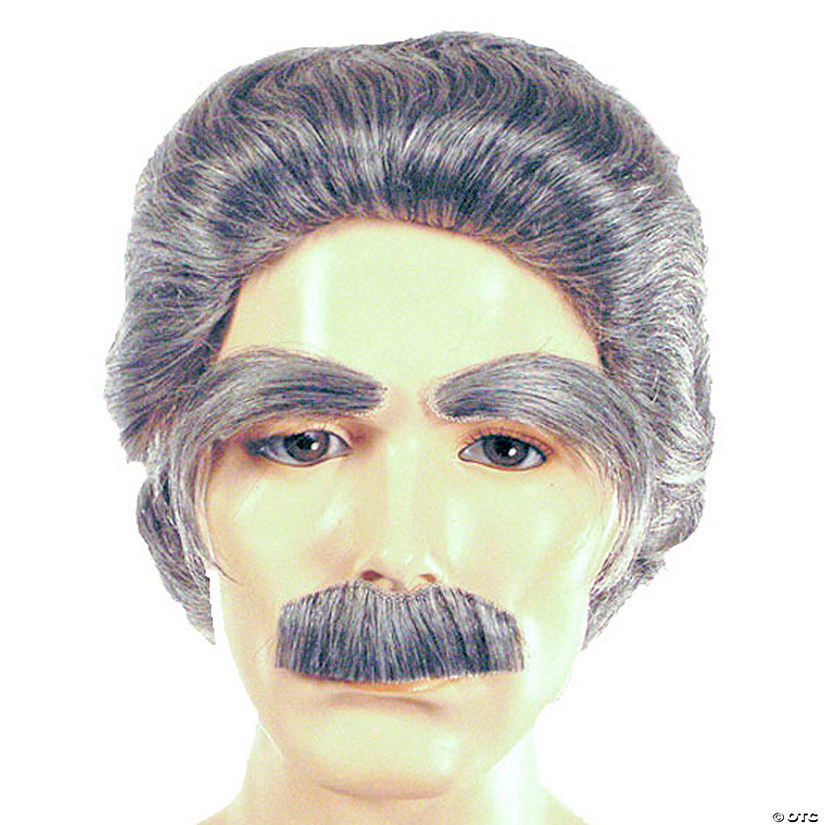 Men's Dark Brown Synthetic Mustache Image
