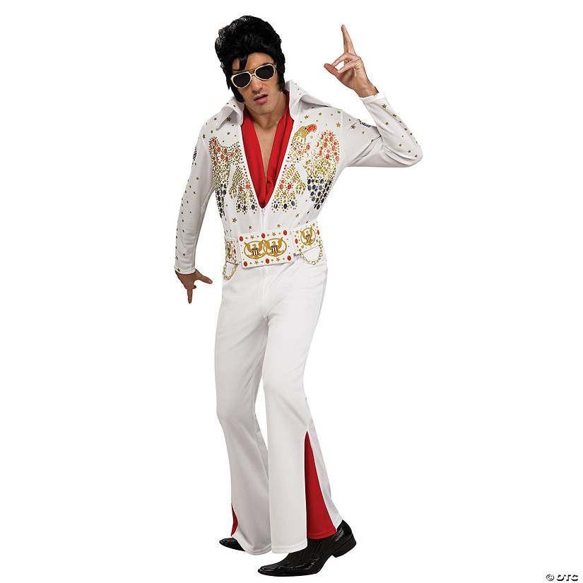 Men's Deluxe Elvis Presley Eagle Jumpsuit Costume Image