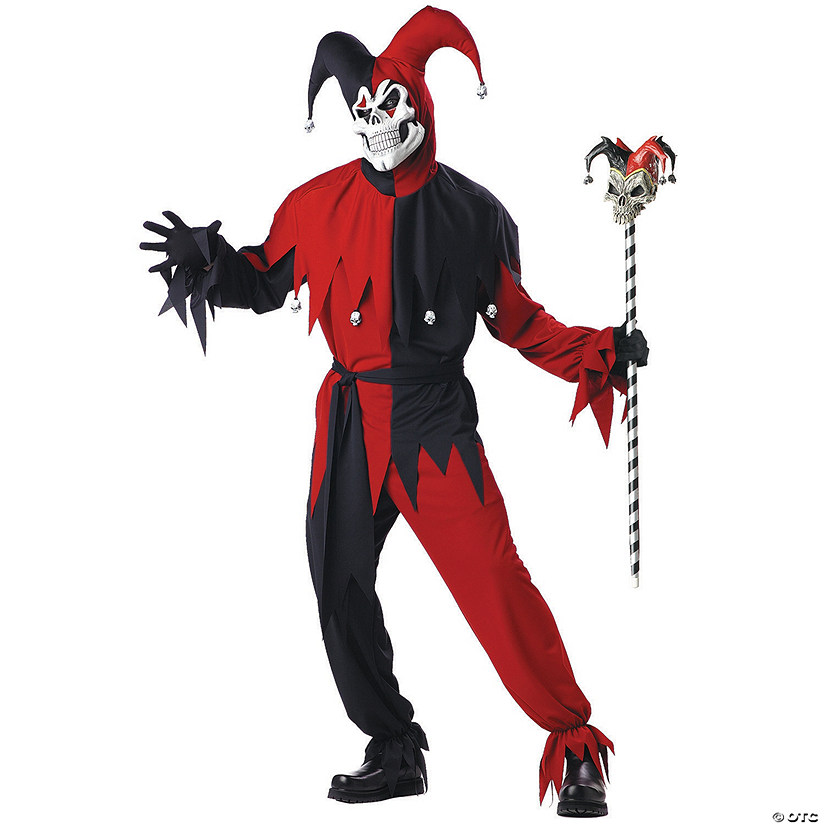 Men's Deluxe Evil Jester Costume - Medium Image