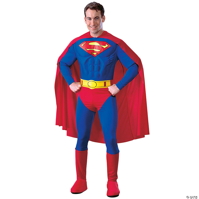 Men's Deluxe Muscle Chest Superman Costume Image