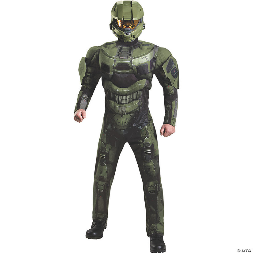 Men's Deluxe Muscle Halo Master Chief Costume &#8211; Large Image