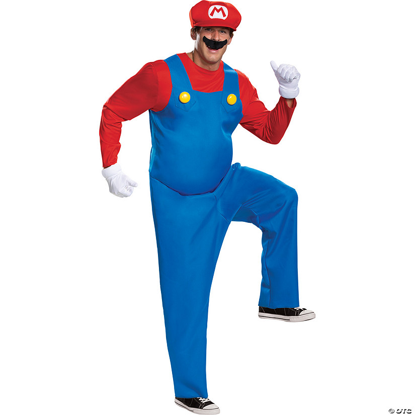 Men's Deluxe Super Mario Bros.&#8482; Mario Costume Image